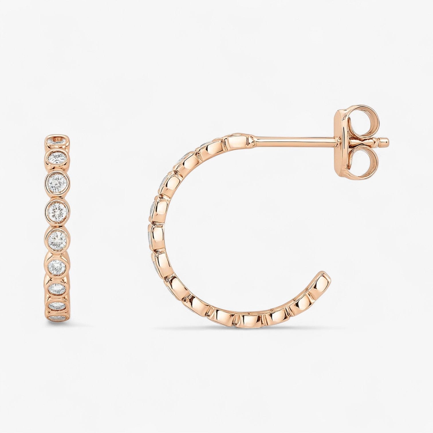 The Bezel Hoop Earrings
