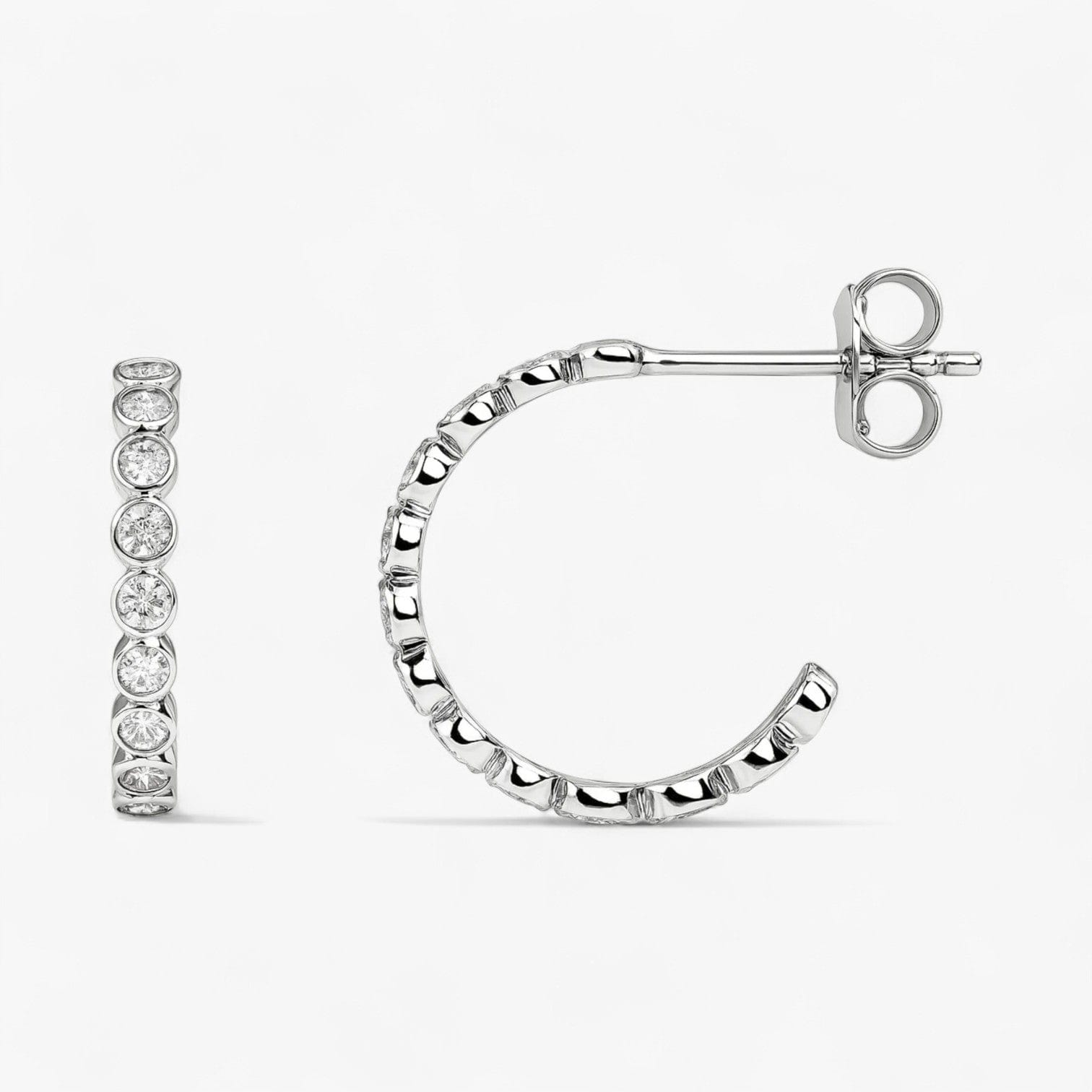The Bezel Hoop Earrings