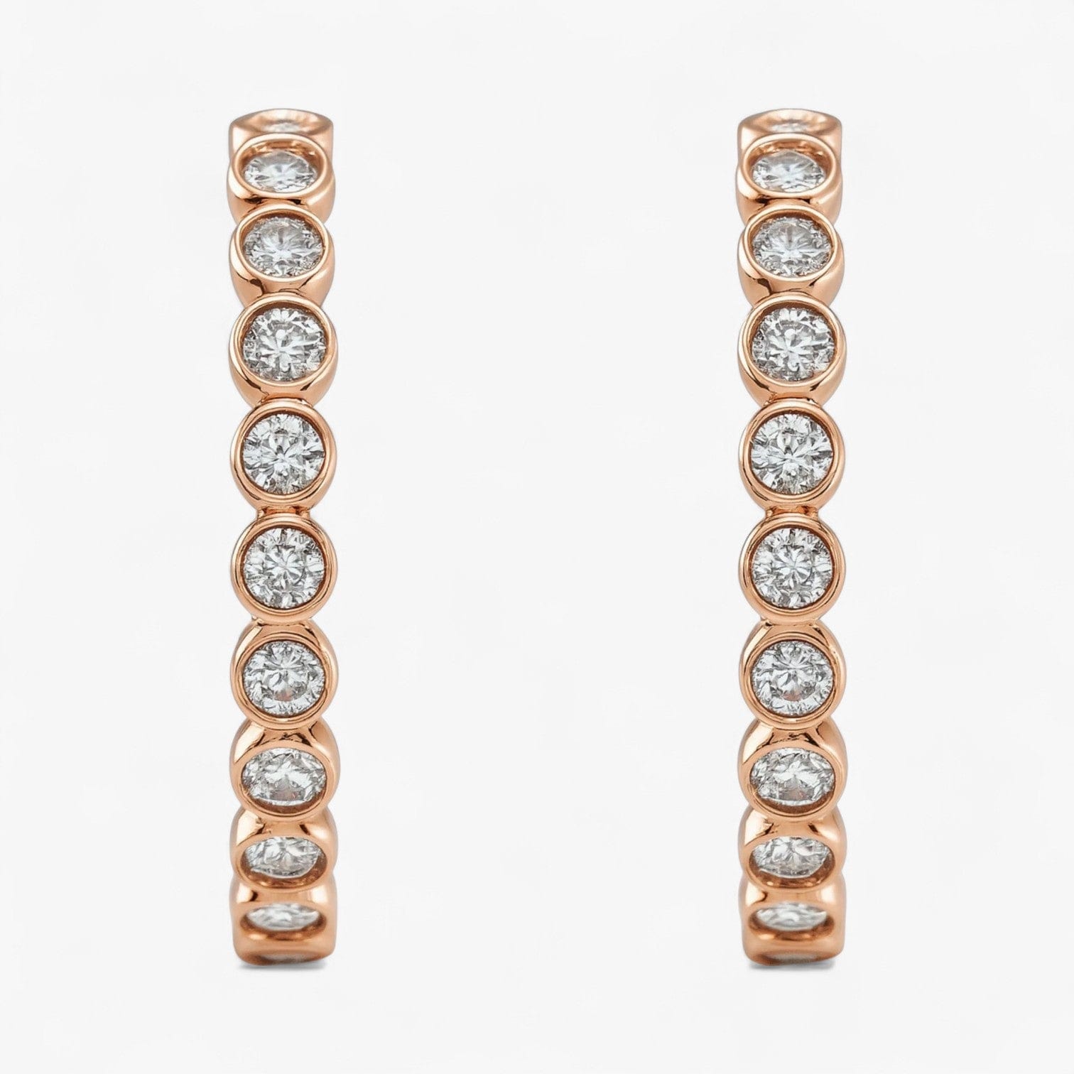 The Bezel Hoop Earrings