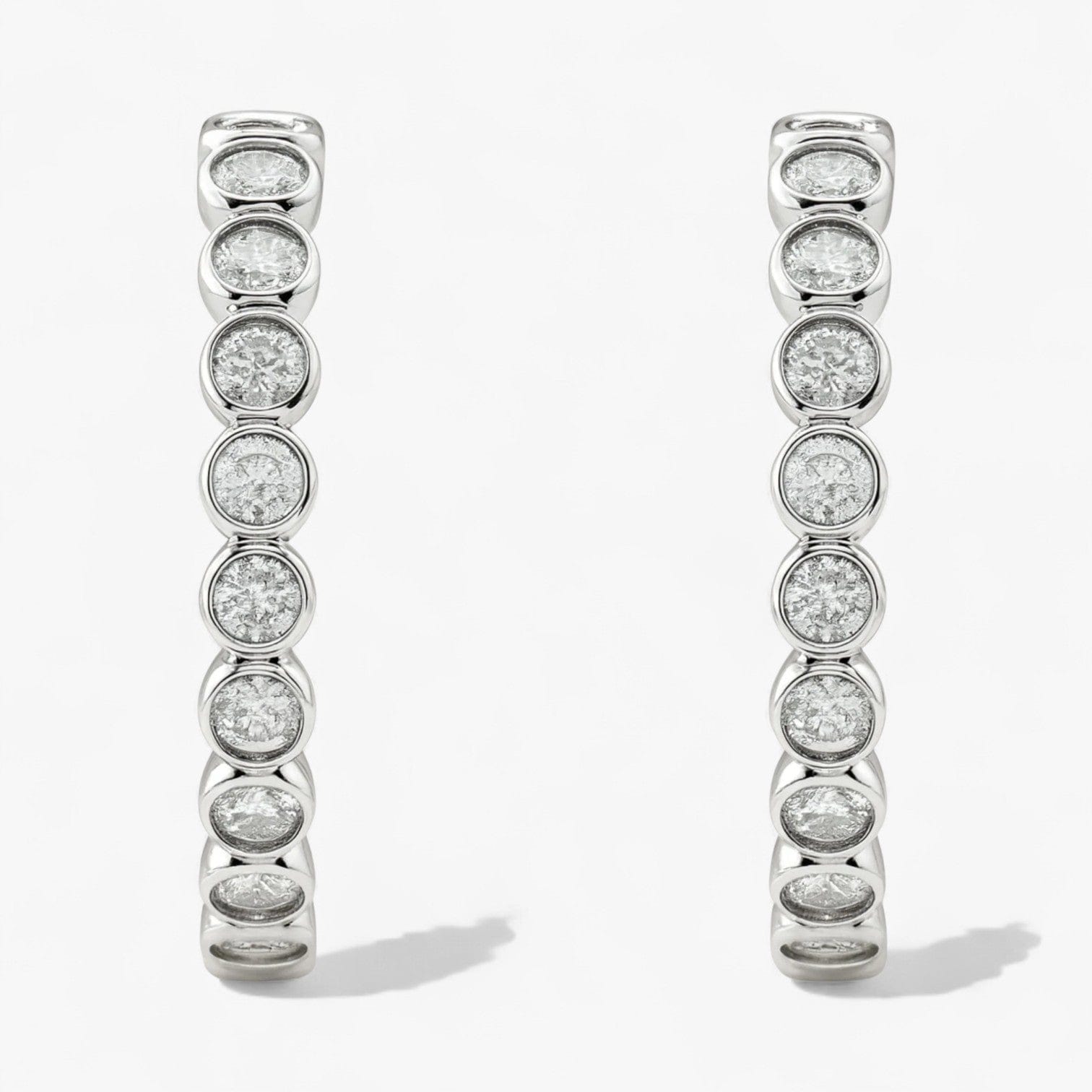 The Bezel Hoop Earrings