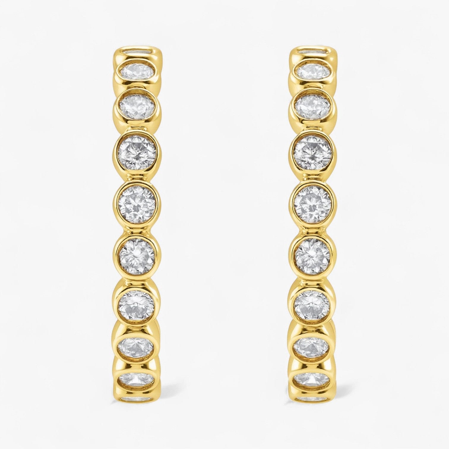 The Bezel Hoop Earrings