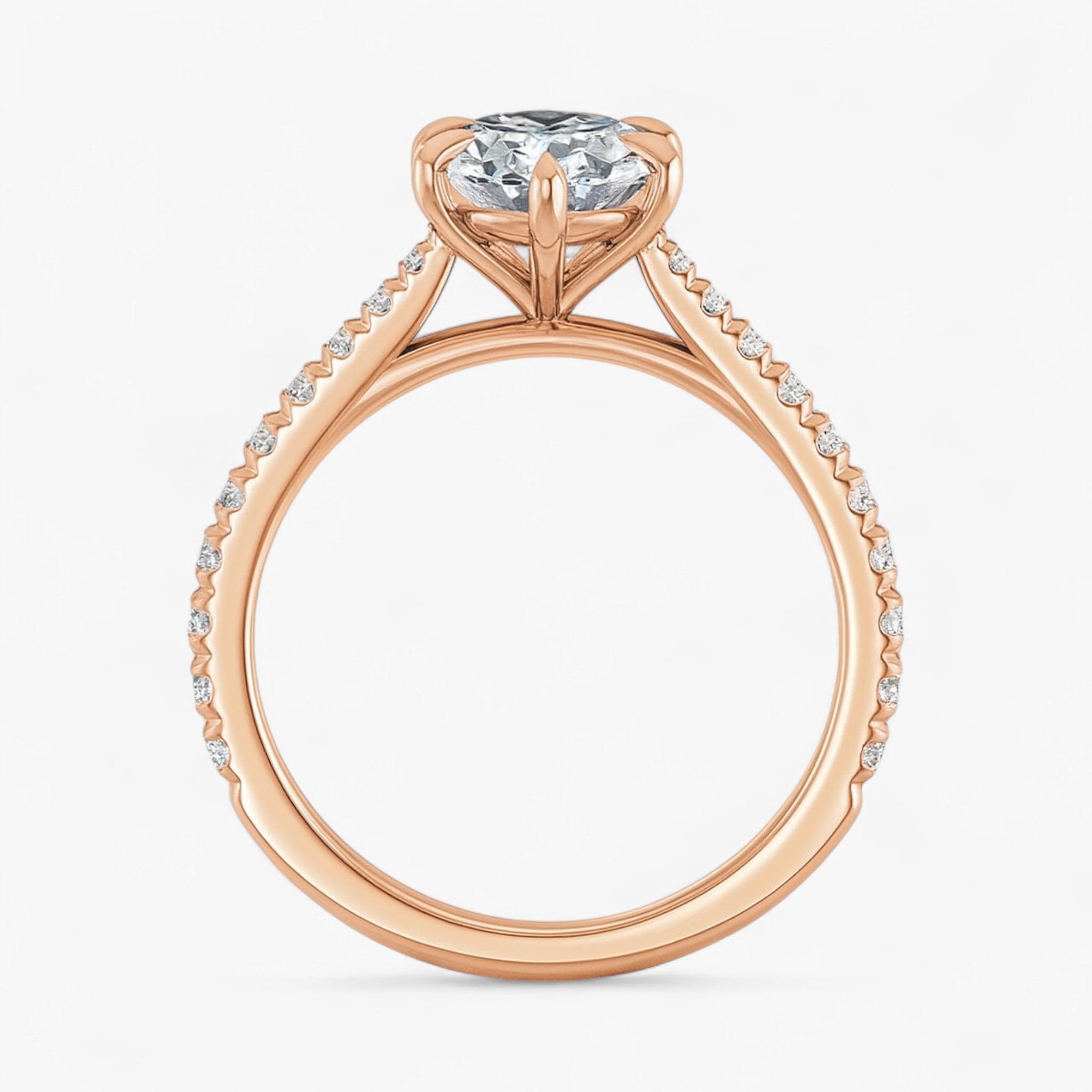 The Signature Cathedral Pavé Engagement Ring | Oval