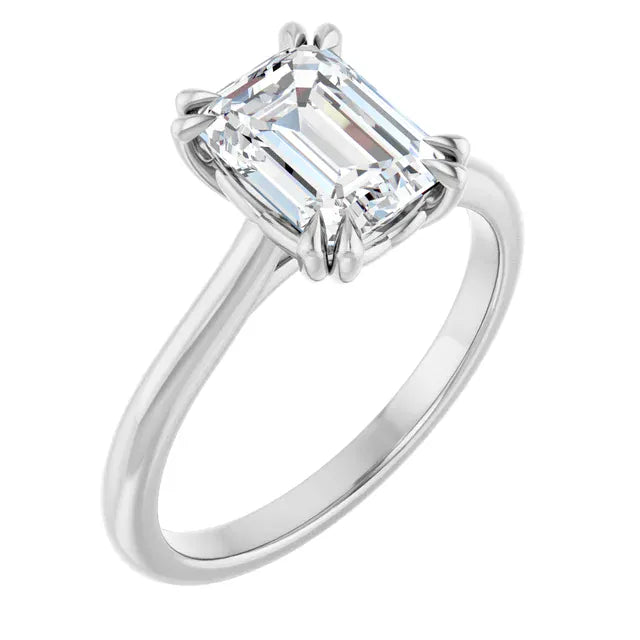 The Double Claw Solitaire Engagement Ring | Emerald | 2 CTW