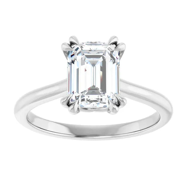 The Double Claw Solitaire Engagement Ring | Emerald | 2 CTW