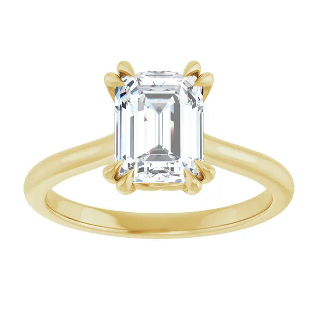 The Double Claw Solitaire Engagement Ring | Emerald | 2 CTW