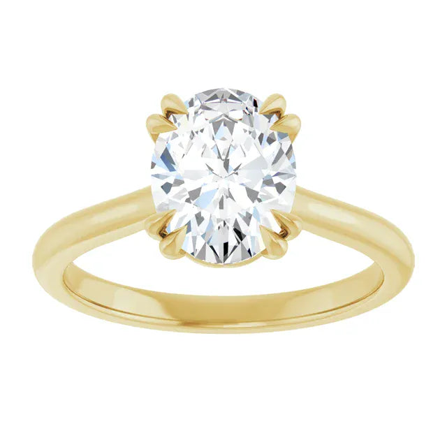 The Double Claw Solitaire Engagement Ring | Oval | 2 CTW