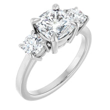 The Signature 3-Stone Engagement Ring | Cushion | 3 CTW