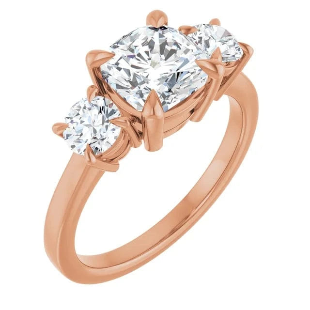 The Signature 3-Stone Engagement Ring | Cushion | 3 CTW
