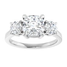 The Signature 3-Stone Engagement Ring | Cushion | 3 CTW
