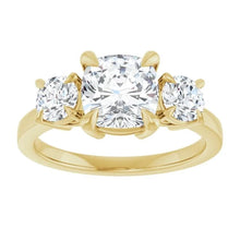 The Signature 3-Stone Engagement Ring | Cushion | 3 CTW