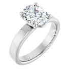 The Cigar Band Solitaire Engagement Ring | Oval | 2 CTW