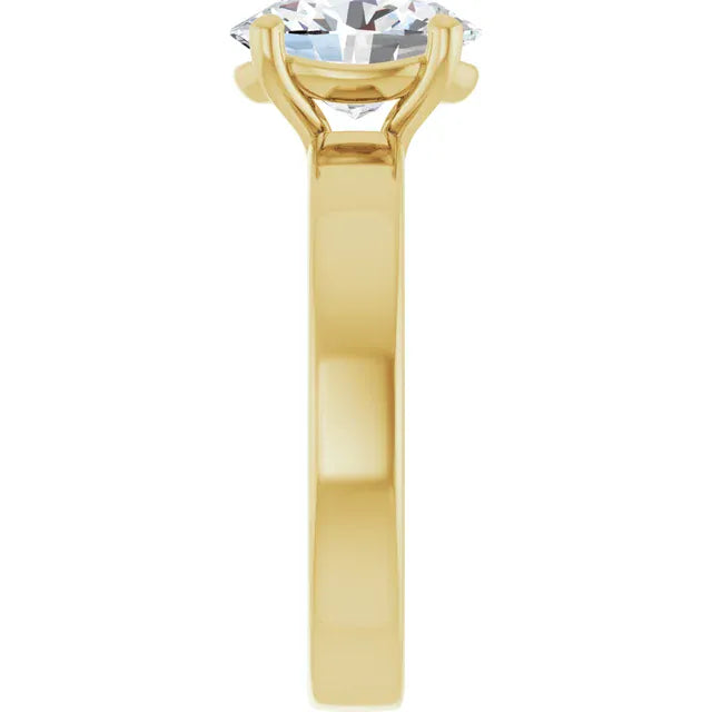 The Cigar Band Solitaire Engagement Ring | Oval | 2 CTW