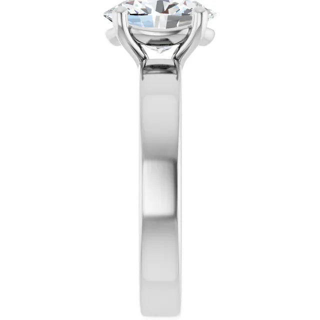 The Cigar Band Solitaire Engagement Ring | Oval | 2 CTW