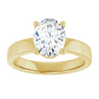 The Cigar Band Solitaire Engagement Ring | Oval | 2 CTW