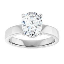 The Cigar Band Solitaire Engagement Ring | Oval | 2 CTW