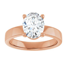 The Cigar Band Solitaire Engagement Ring | Oval | 2 CTW