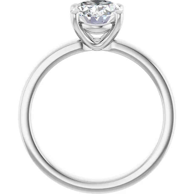 The Cigar Band Solitaire Engagement Ring | Oval | 2 CTW