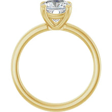 The Cigar Band Solitaire Engagement Ring | Cushion | 2 CTW