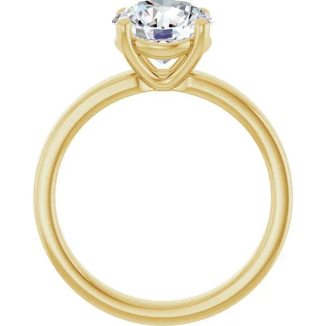 The Cigar Band Solitaire Engagement Ring | Round | 2 CTW