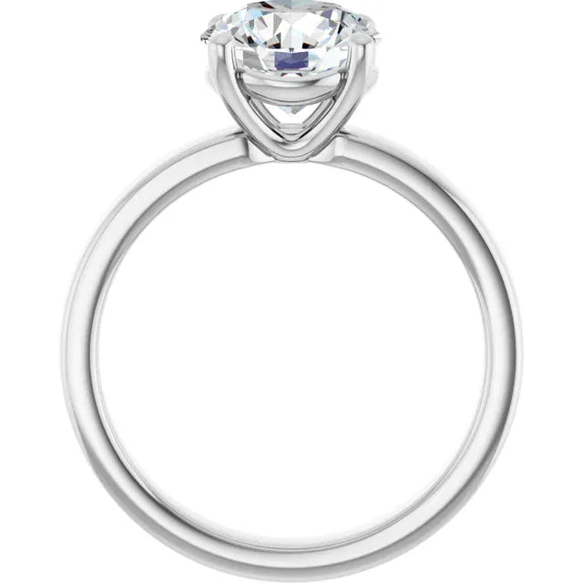 The Cigar Band Solitaire Engagement Ring | Round | 2 CTW