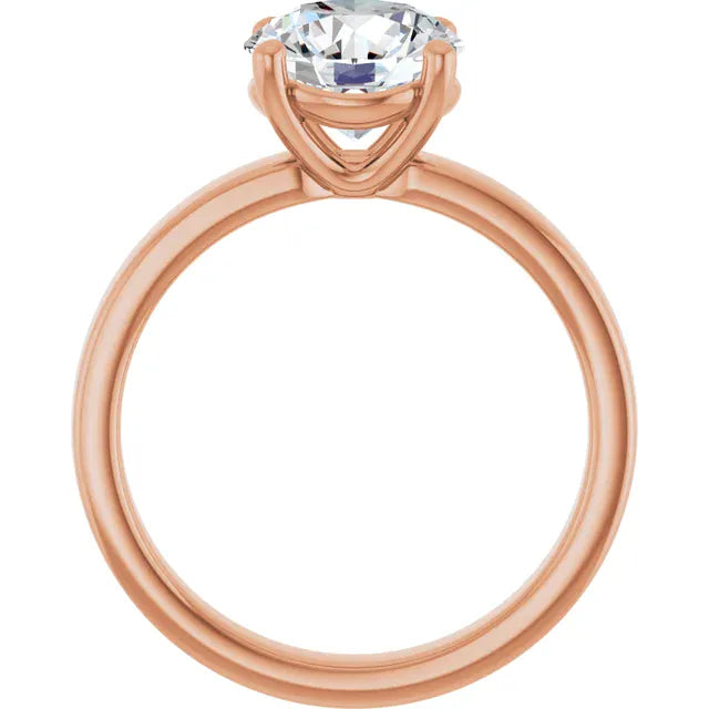 The Cigar Band Solitaire Engagement Ring | Round | 2 CTW