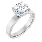 The Cigar Band Solitaire Engagement Ring | Round | 2 CTW