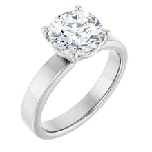 The Cigar Band Solitaire Engagement Ring | Round | 2 CTW
