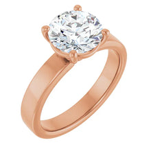 The Cigar Band Solitaire Engagement Ring | Round | 2 CTW