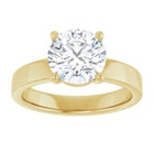 The Cigar Band Solitaire Engagement Ring | Round | 2 CTW