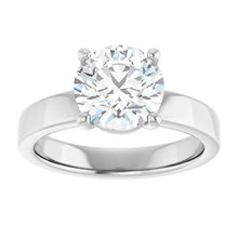 The Cigar Band Solitaire Engagement Ring | Round | 2 CTW