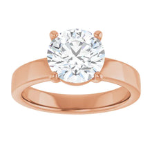 The Cigar Band Solitaire Engagement Ring | Round | 2 CTW