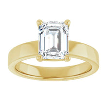 The Cigar Band Solitaire Engagement Ring | Emerald | 2 CTW