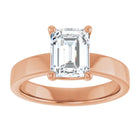 The Cigar Band Solitaire Engagement Ring | Emerald | 2 CTW