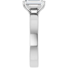 The Cigar Band Solitaire Engagement Ring | Emerald | 2 CTW