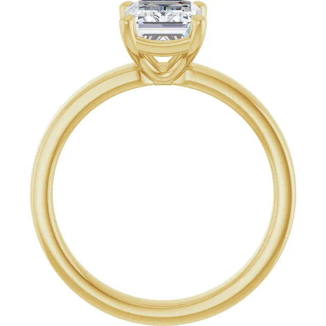 The Cigar Band Solitaire Engagement Ring | Emerald | 2 CTW