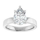 The Cigar Band Solitaire Engagement Ring | Pear | 2 CTW