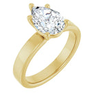 The Cigar Band Solitaire Engagement Ring | Pear | 2 CTW