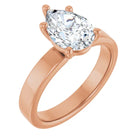 The Cigar Band Solitaire Engagement Ring | Pear | 2 CTW