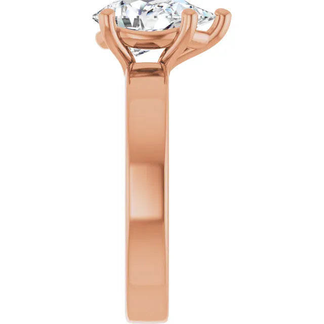 The Cigar Band Solitaire Engagement Ring | Pear | 2 CTW