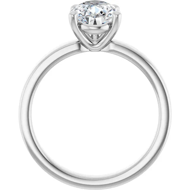 The Cigar Band Solitaire Engagement Ring | Pear | 2 CTW