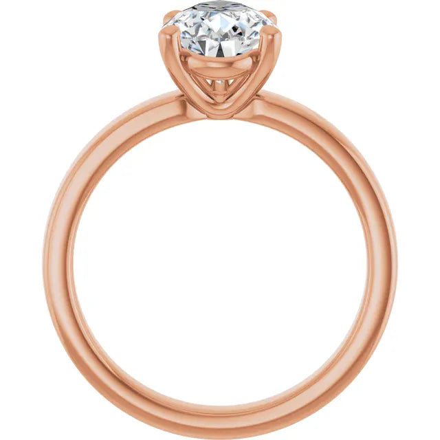 The Cigar Band Solitaire Engagement Ring | Pear | 2 CTW