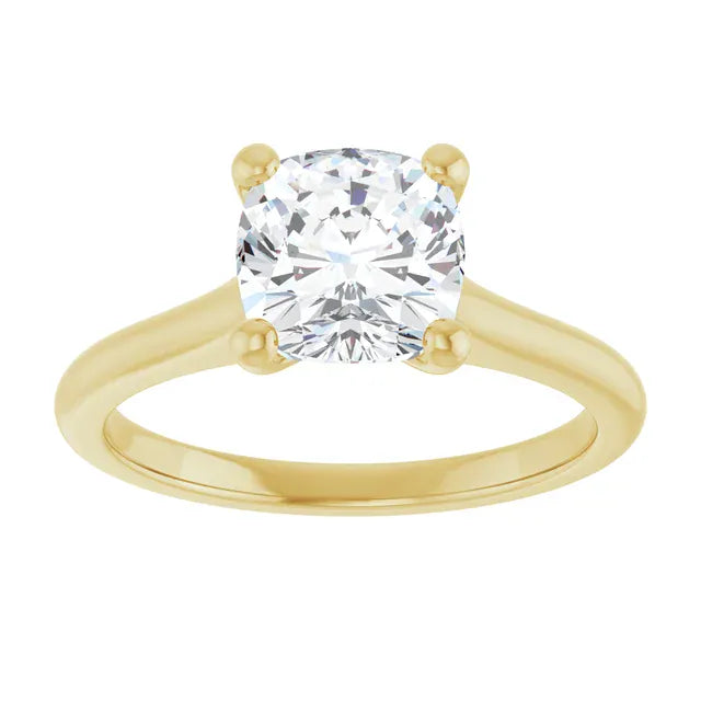 The Timeless Cathedral Solitaire Engagement Ring | Cushion | 2 CTW