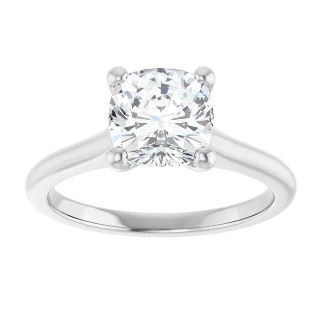 The Timeless Cathedral Solitaire Engagement Ring | Cushion | 2 CTW