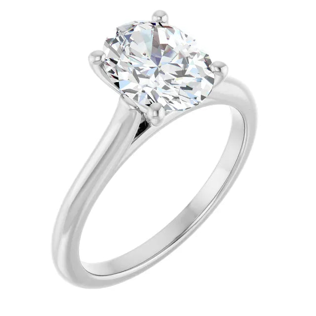 The Timeless Cathedral Solitaire Engagement Ring | Oval | 2 CTW