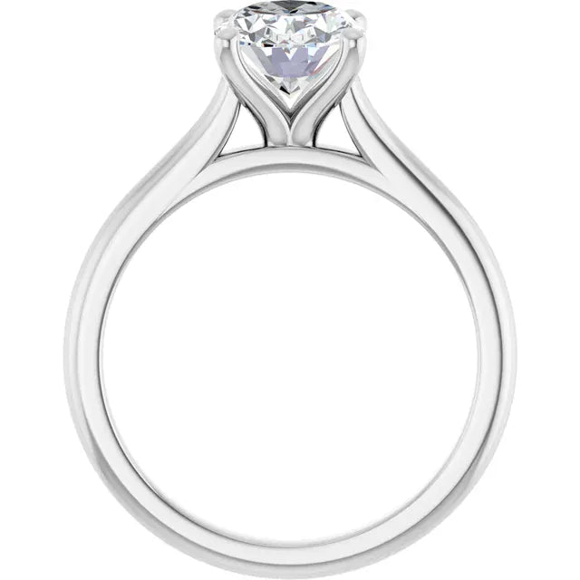 The Timeless Cathedral Solitaire Engagement Ring | Oval | 2 CTW