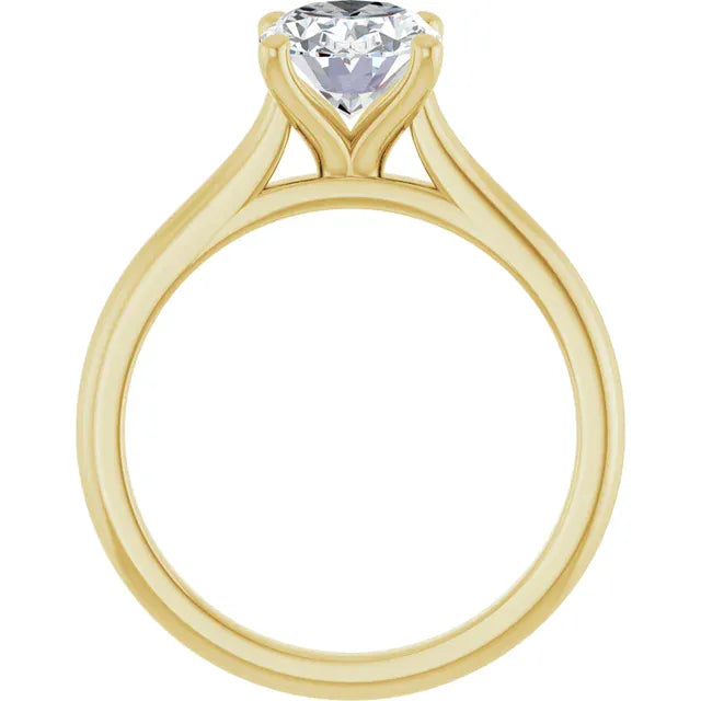 The Timeless Cathedral Solitaire Engagement Ring | Oval | 2 CTW