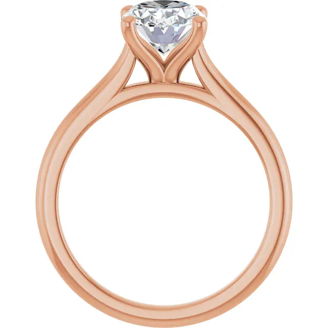 The Timeless Cathedral Solitaire Engagement Ring | Oval | 2 CTW