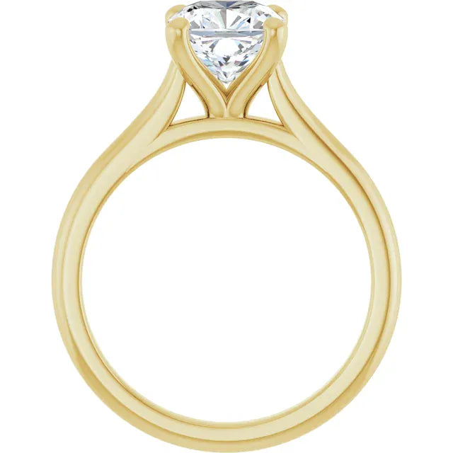 The Timeless Cathedral Solitaire Engagement Ring | Cushion | 2 CTW