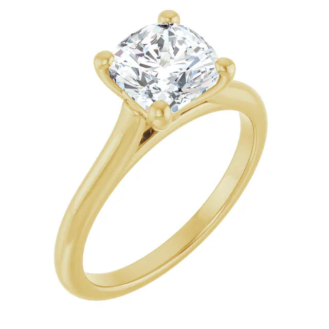 The Timeless Cathedral Solitaire Engagement Ring | Cushion | 2 CTW