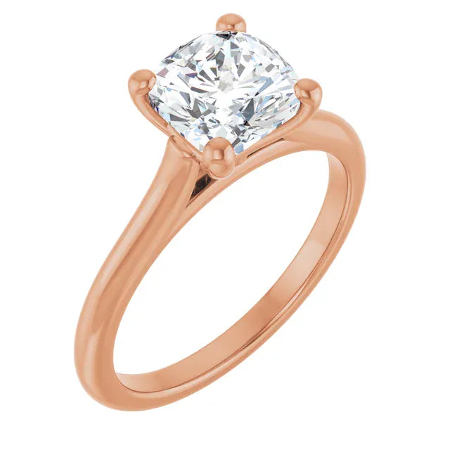 The Timeless Cathedral Solitaire Engagement Ring | Cushion | 2 CTW